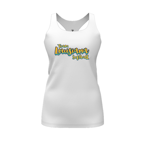 [CUS-DFW-RCBK-PER-WHT-FYS-LOGO2] Racerback Tank Top (Female Youth S, White, Logo 2)