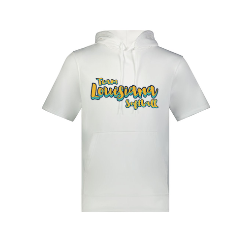 [6871.005.S-LOGO2] Men's Dri Fit Short Sleeve Hoodie (Adult S, White, Logo 2)