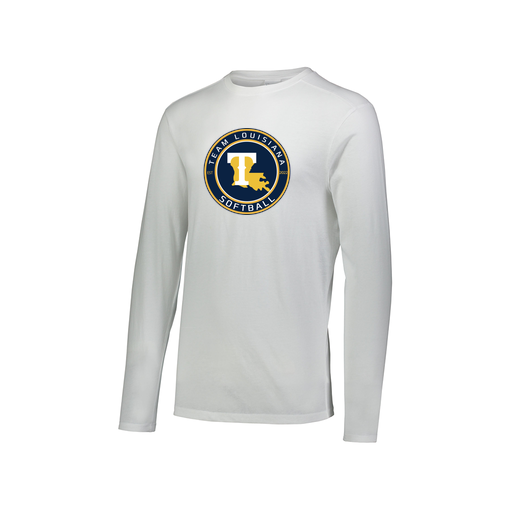 [FTLCUBWH-AXS-LOGO1] Decker Men's Tri-Blend T-Shirt - Long Sleeve (Adult XS, White, Logo 1)