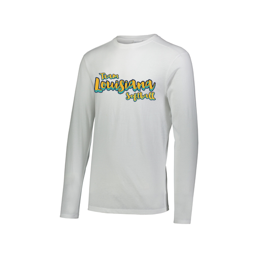 [FTLCUBWH-AXS-LOGO2] Decker Men's Tri-Blend T-Shirt - Long Sleeve (Adult XS, White, Logo 2)
