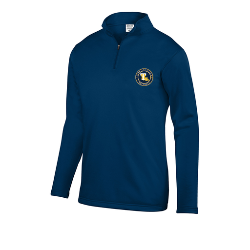 [FOLQFFNV-AS-LOGO1] Decker Men's FlexFleece 1/4 Zip (Adult S, Navy, Logo 1)