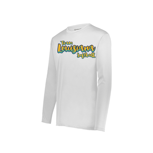 [222823.005.S-LOGO2] Youth LS Smooth Sport Shirt (Youth S, White, Logo 2)