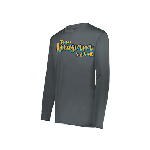 [222823.059.S-LOGO2] Youth LS Smooth Sport Shirt (Youth S, Gray, Logo 2)