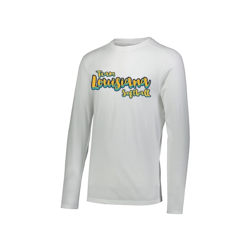 [3076.005.S-LOGO2] Youth LS Ultra-blend T-Shirt (Youth S, White, Logo 2)