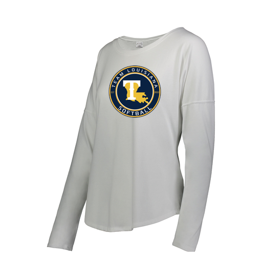 [FTLCUBWH-FAS-LOGO1] Decker Women's Tri-Blend T-Shirt - Long Sleeve (Female Adult S, White, Logo 1)